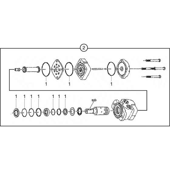 Hydraulic Motor - White Assembly for Belle Roller Striker Screed