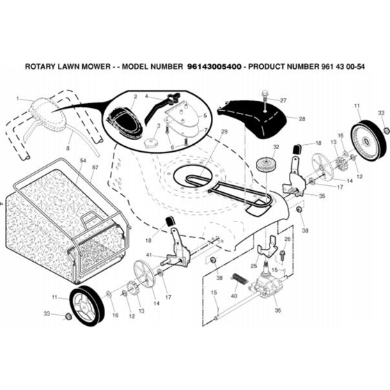 Product Complte-1 Assembly for Husqvarna ROTARY LAWN MOWER Lawn Mowers