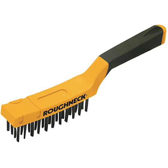 Carbon Steel Wire Brush Soft-Grip 300mm (12in) by Roughneck - 52-040