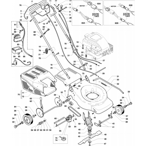 Complete Product Assembly for Husqvarna Royal 146 Consumer Lawn Mower