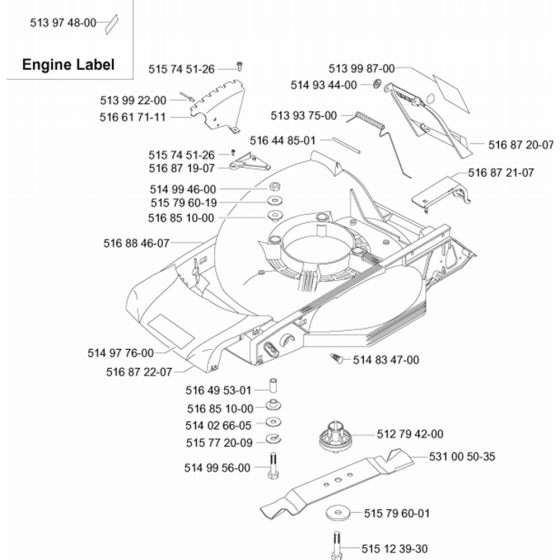 Frame Assembly for Husqvarna Royal 46 Consumer Lawn Mower