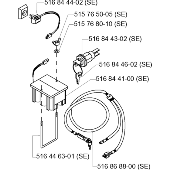 Electrical Assembly for Husqvarna Royal 47 Consumer Lawn Mower