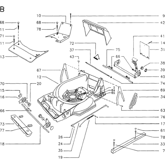 Frame Assembly for Husqvarna Royal 48 Consumer Lawn Mower