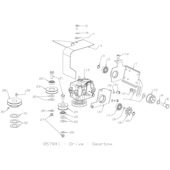 Gearbox Assembly for Masport Mower