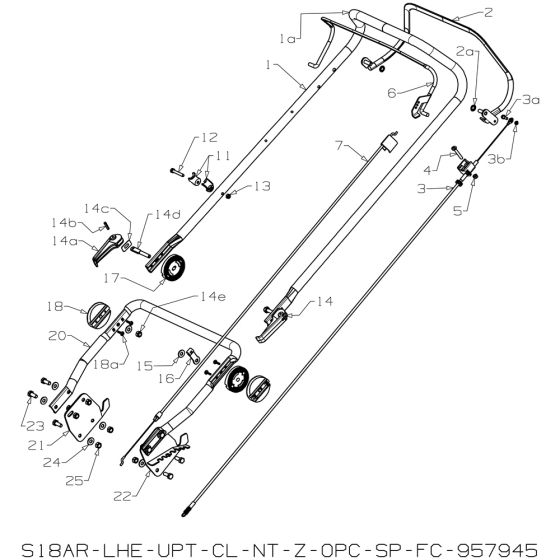Handle Assembly for Masport Mower
