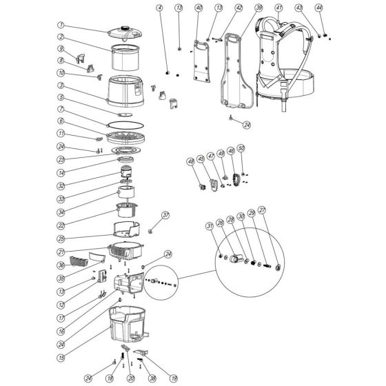 Numatic RSB150NX Assembly