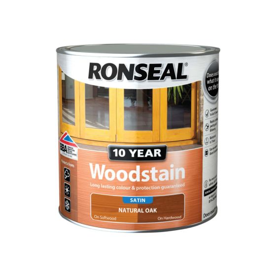 10 Year Woodstain Natural Oak 1hr Drying time best weather protedtion 2.5L