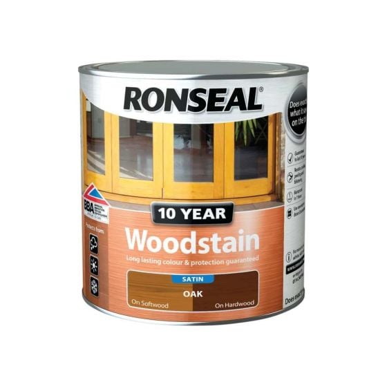 10 Year Woodstain Oak 1hr Drying time best weather protedtion 750ml