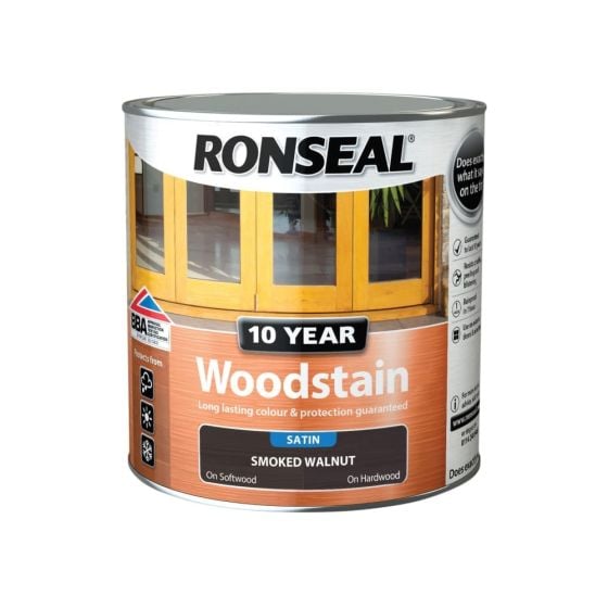 10 Year Woodstain Smoked Walnut 1hr Dry time best weather protedtion 2.5L