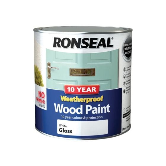 10 Year Weatherproof Wood Paint White Gloss 2.5 Litre