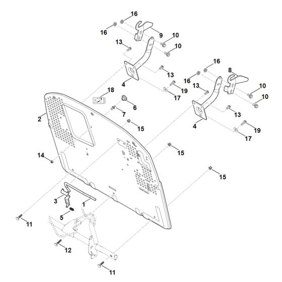 Back Panel for Stihl RT 4082.1