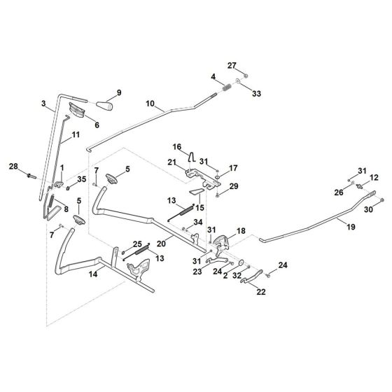 Brake & Control Lever for Stihl