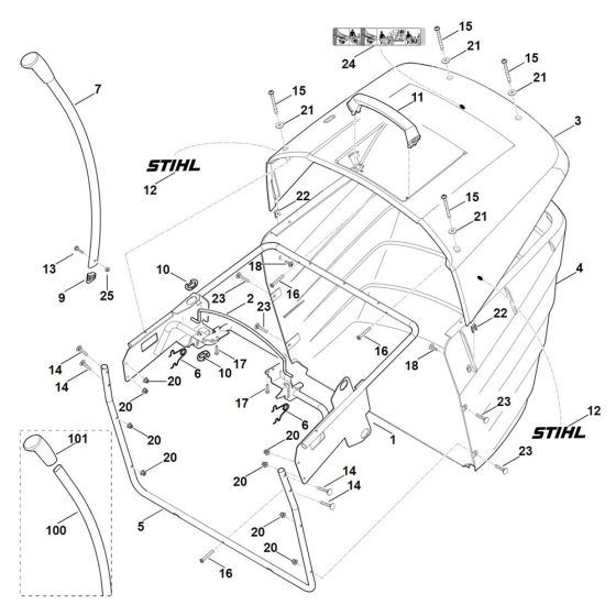 Grass Catcher Bag for Stihl Mower