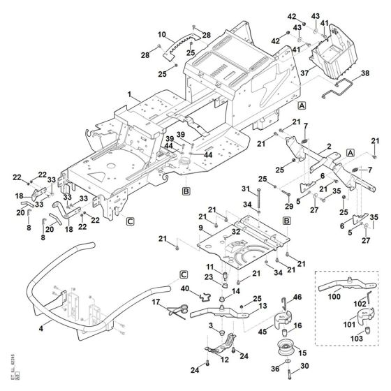Frame for Stihl RT 6112.1 ZL