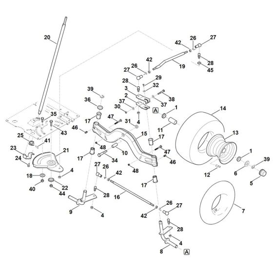 Steering & Front Wheel for Stihl