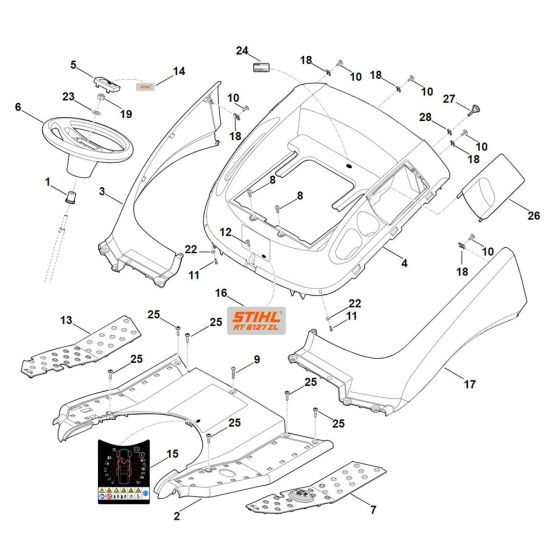 Cover for Stihl RT 6127.1 ZL