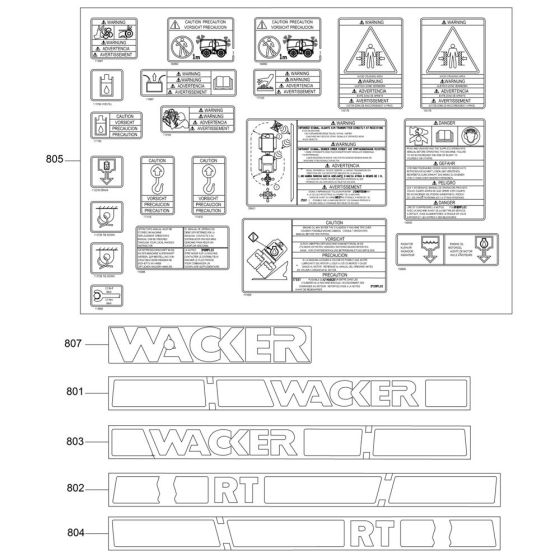 Decals for Wacker RT56-SC