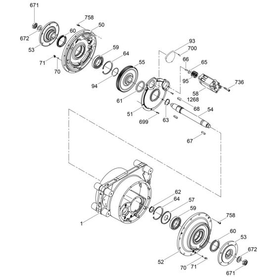 Drum Drive Assembly for Wacker