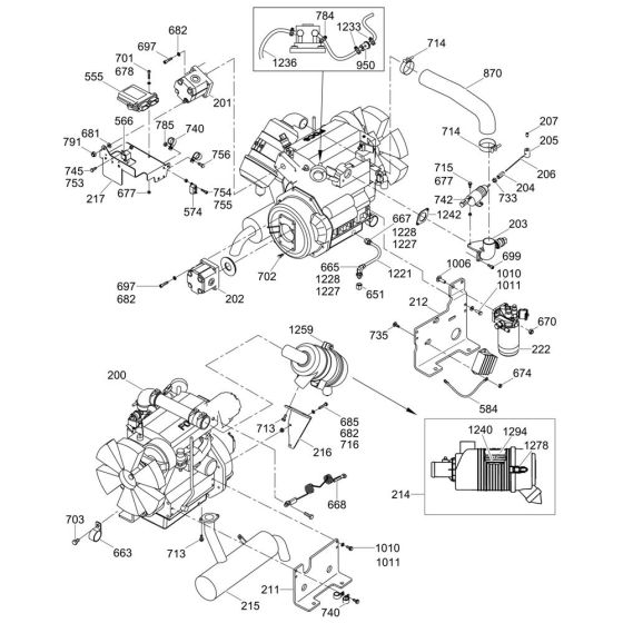 Engine Assembly for Wacker RT56-SC2