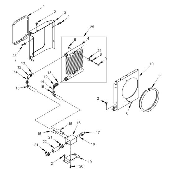Oil Cooler Assembly for RT560
