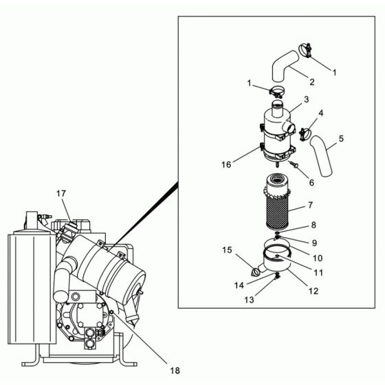 Air Cleaner for Wacker RT560