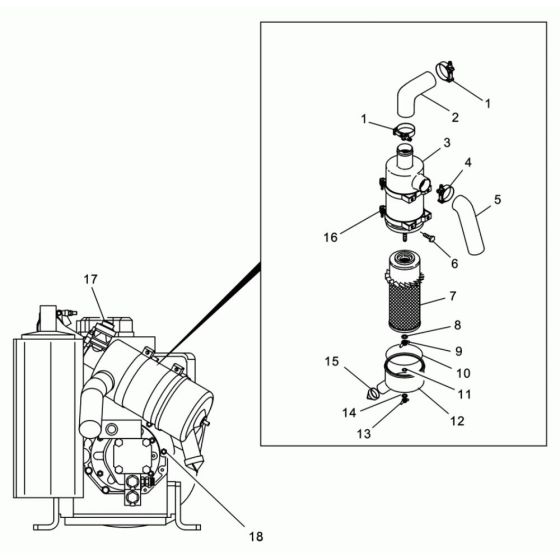 Air Cleaner Assembly for RT820