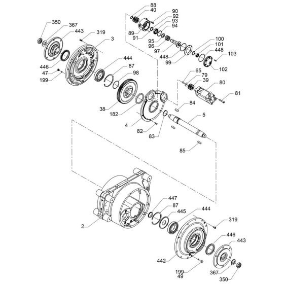 Drum Drive with Brake Assembly