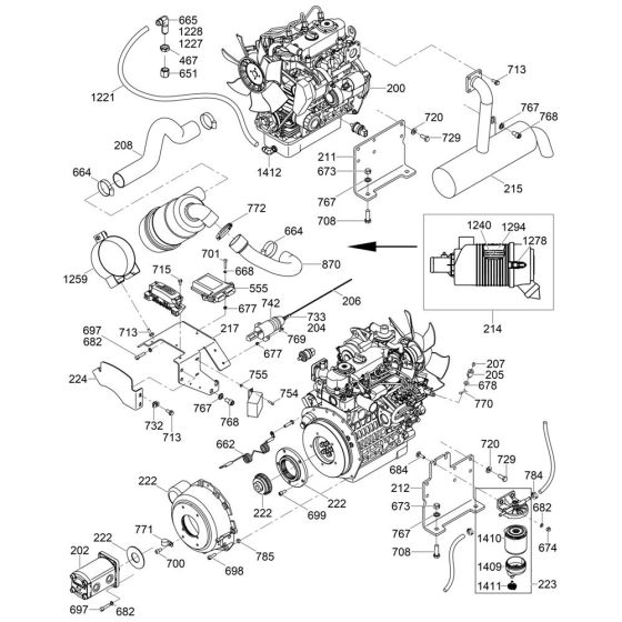Engine Assembly for Wacker RTKx-SC3