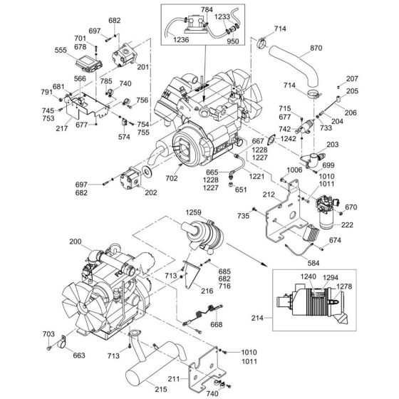 Engine Assembly for Wacker RTLx-SC3