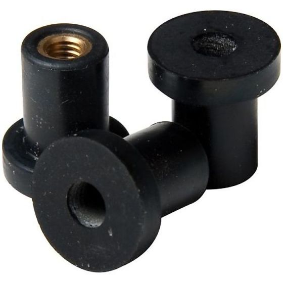 Rubber Anchor Nut, Size: M6 x 15, Sold Individually