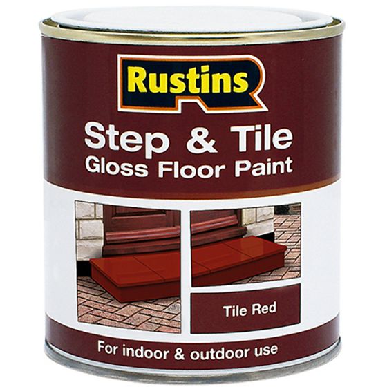 Step & Tile Paint Gloss Red 2.5 Litre by Rustins - STRD2500