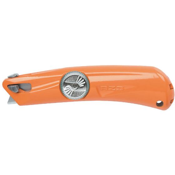 RZ-3 Safety Knife Metal Spring Back Blade Hi-Vis Ambidextrous 3 Button 