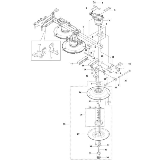 Blade Motor for Husqvarna RZ-43L