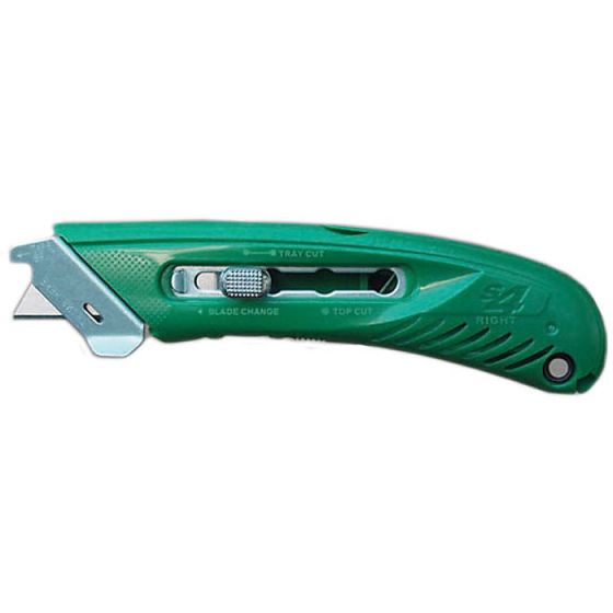 S4 Right Handed Safety Cutter Reduces damaged to Merchandise - GREEN