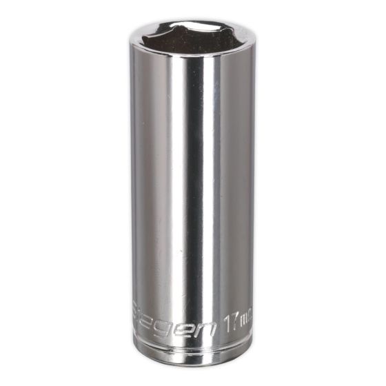 WallDrive Socket 17mm Deep 3/8"Sq Drive Sealey Part No. S0595