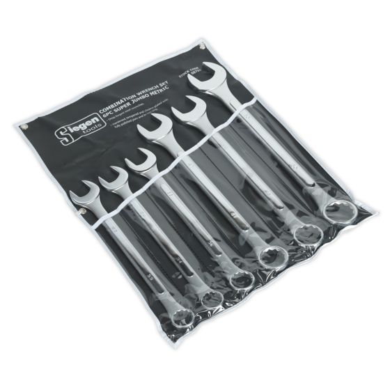 Combination Spanner Set 6pc Super Jumbo Metric Sealey Part No. S0751