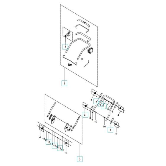 Handle, Controls for Husqvarna S 138C