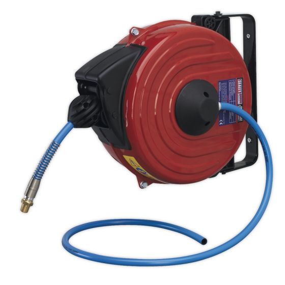 Retractable Air Hose Reel 12mtr Dia.8mm ID TPU Hose Sealey Part No. SA90