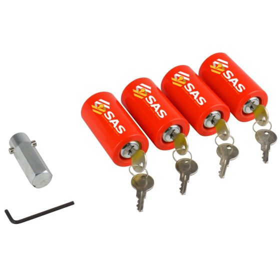 Heavy Duty Leg Locks, Set of 4 in case -Keyed Alike