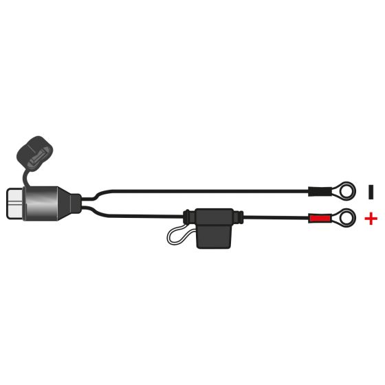 Oxford Ring Leads, Fused for Maximer/Oximiser Charger - OF703