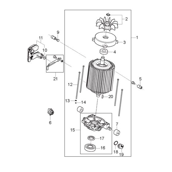 Motor Assembly for Nilfisk