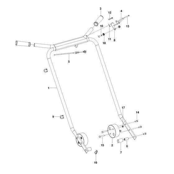 Handle Assembly for Husqvarna