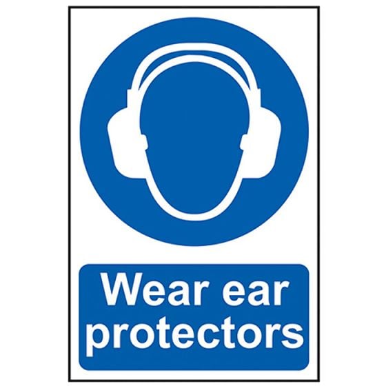 Wear Ear Protectors - PVC 200 x 300mm by Scan - 5