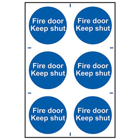 Fire Door Keep Shut - PVC 200 x 300mm by Scan - 151