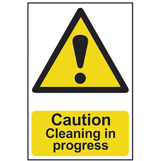 Caution Cleaning In Progress - PVC 200 x 300mm by Scan - 1114