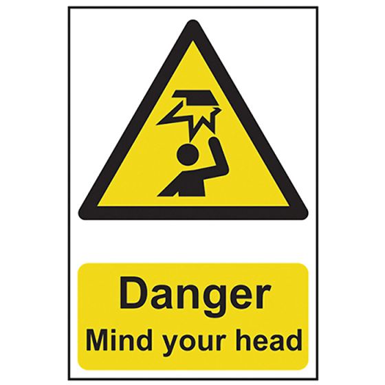 Danger Mind Your Head - PVC 200 x 300mm by Scan - 1150