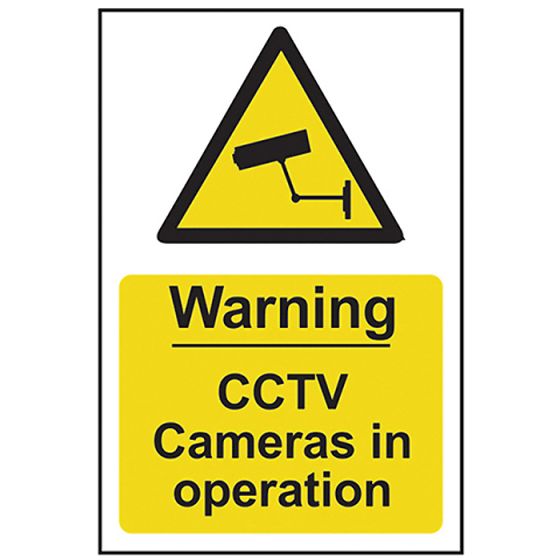 Warning CCTV Cameras In Operation - PVC 200 x 300mm by Scan - 1311