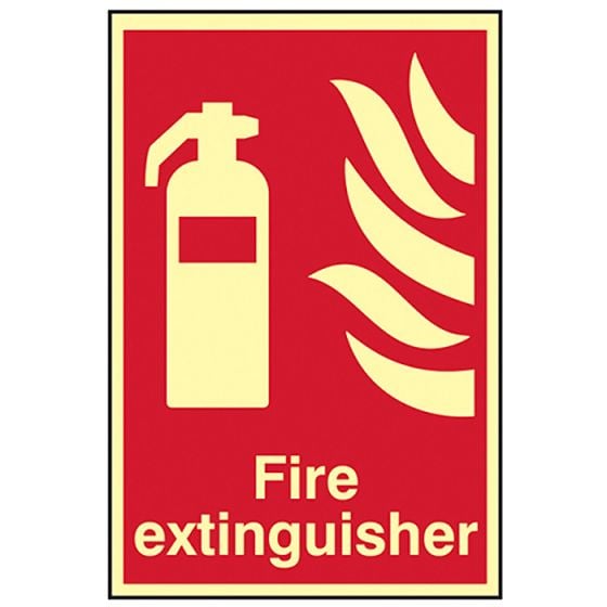 Fire Extinguisher Photoluminescent - 200 x 300mm by Scan - 1571