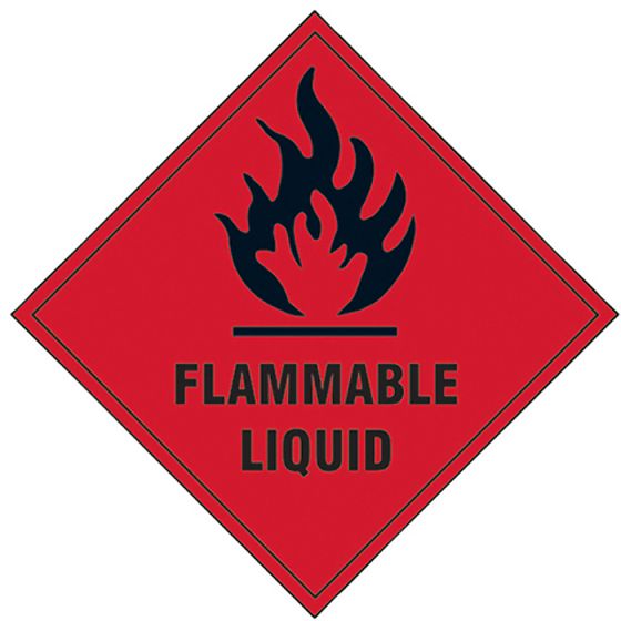 Flammable Liquid SAV - 100 x 100mm by Scan - 1850S