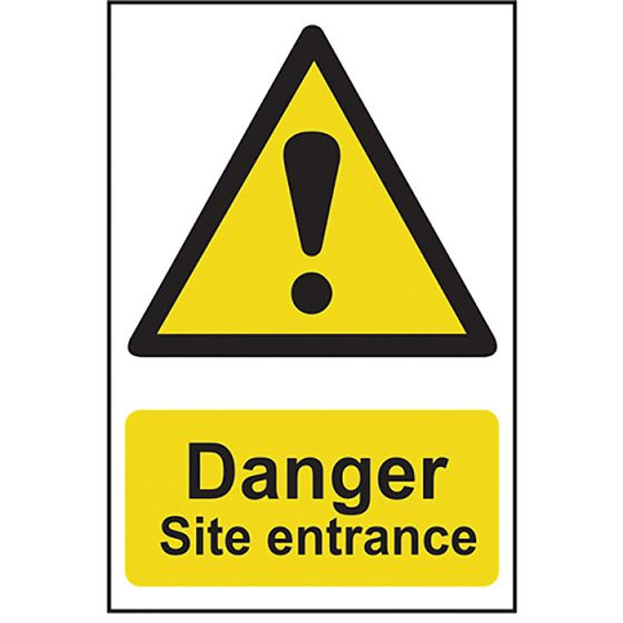 Danger Site Entrance - PVC 400 x 600mm by Scan - 4102